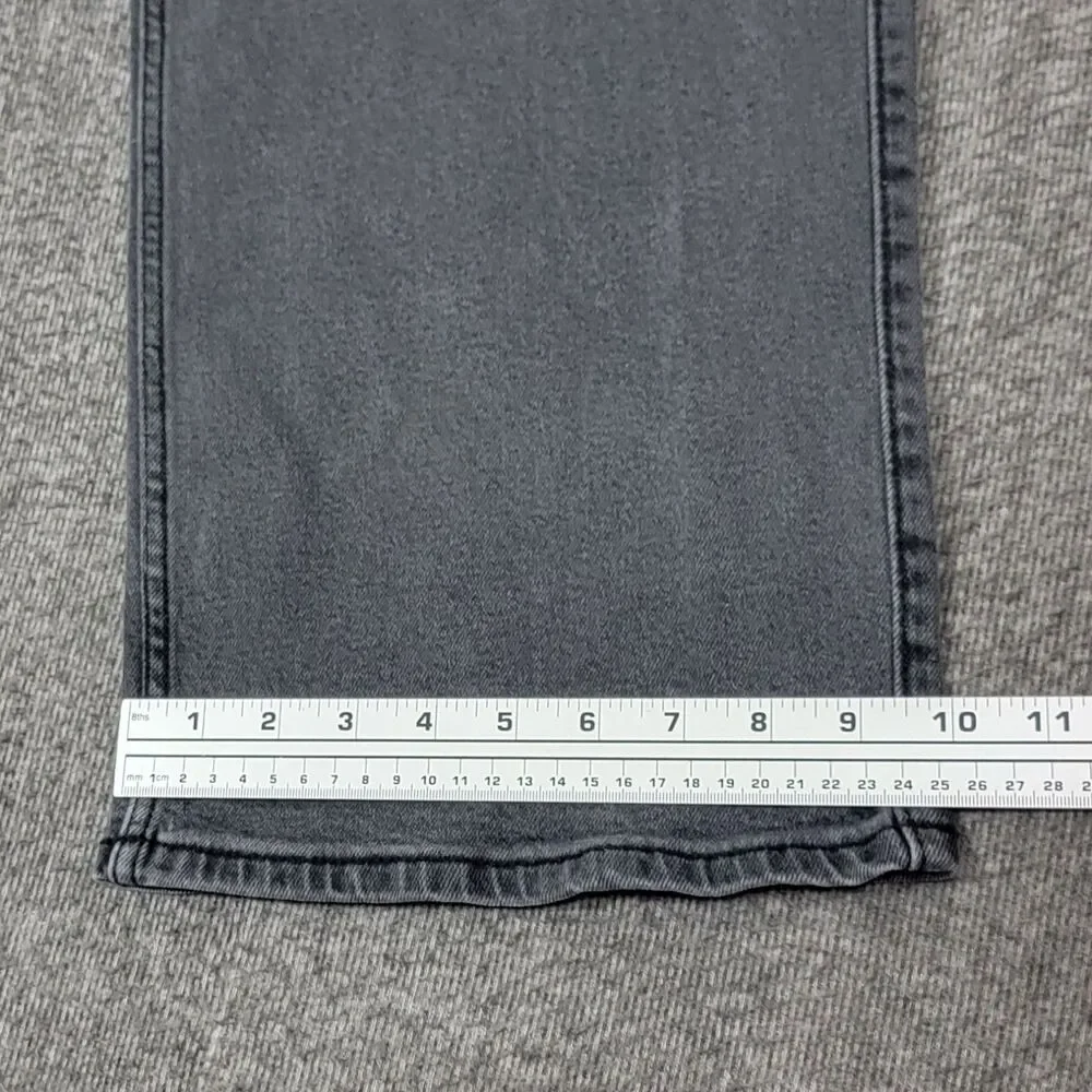 Hollister Jeans Womens 10S Gray Ultra High Rise Baggy Wide Leg Stretch Denim
